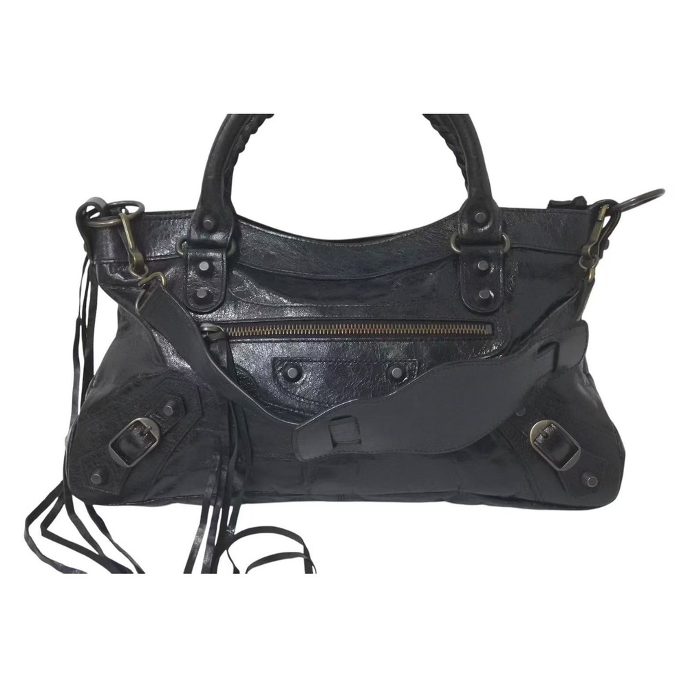 BALENCIAGA The First City Bag Shoulder Black Leather - Picture 3 of 10